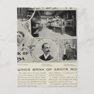 Savings Bank of Santa Rosa, California Postcard