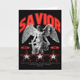 Savior - Christian Bible Verse Faith Tank Top Card