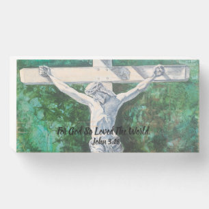 Savior. Christian Christmas, Easter, Baptism Wooden Box Sign