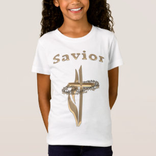 Saviour Girls Christian cross t-shirts