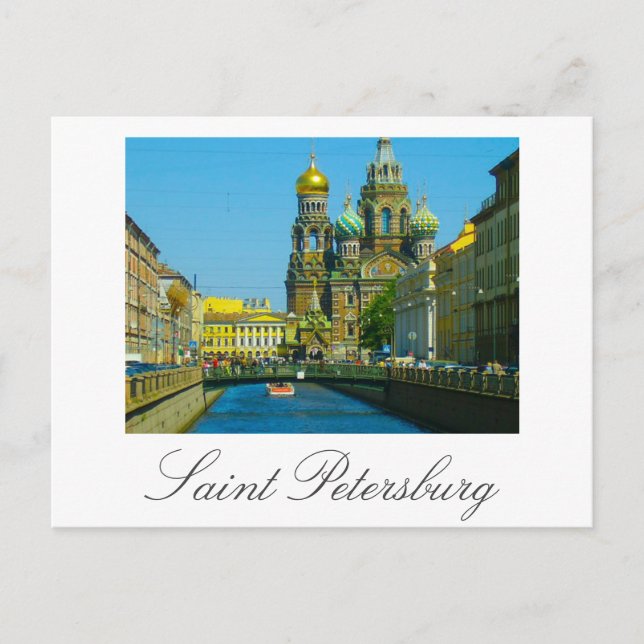 Saviour On Blood Church Saint Petersburg Russia Postcard (Front)