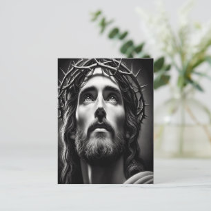 Saviour's Compassion in Black and White Postcard