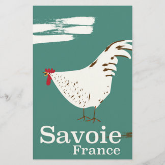 Savoie France Cockerel travel poster Stationery