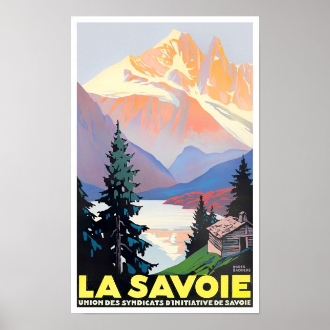 Savoie France vintage travel Poster (Front)