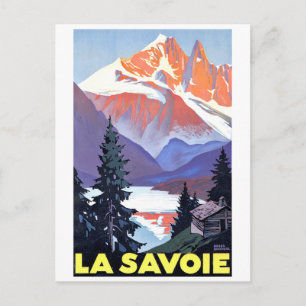 Savoie, French Alps, France, mountain on snow Postcard