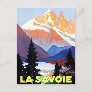 Savoie, French Alps, Mountain, Vintage travel Postcard