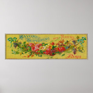 Savon Superfins Soap LabelParis, France Poster