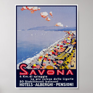 Savona Italy Vintage Travel Poster