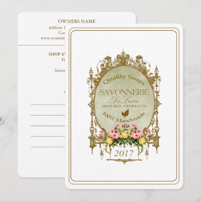 SAVONNERIE ~ Invitation Card (Front/Back)