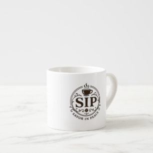 Savor In Peace Coffee espresso cup