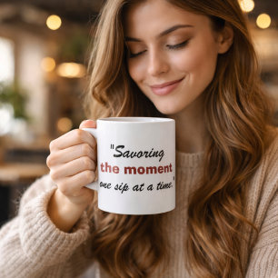 Savoring the moment, one sip at a time. coffee mug