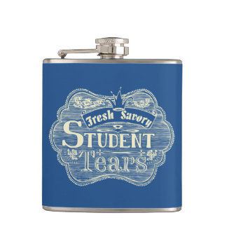 Savory Student Tears Hand Drawn Chalkboard Hip Flask