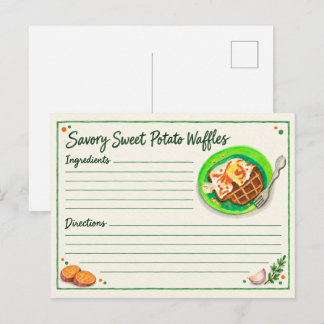 Savory Sweet Potato Waffle Post Card
