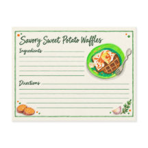 Savory Sweet Potato Waffle Post Card