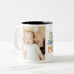 savour each moments Two-Tone coffee mug