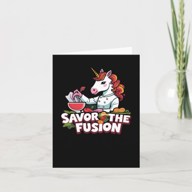 Savour The Fusion Unicorn Sticker  Card (Front)
