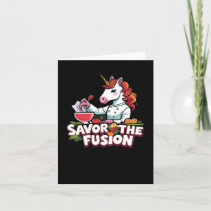 Savour The Fusion Unicorn Sticker  Card