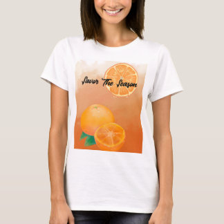 Savour The Season Fresh Orange Watercolor Botanica T-Shirt