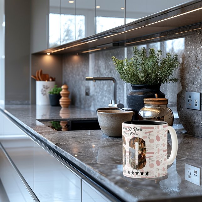 Savouring 60 Years Photo Collage Mug - Custom Name (Creator Uploaded)