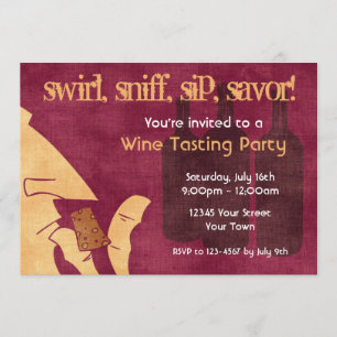 Savouring Wine Party Invitation