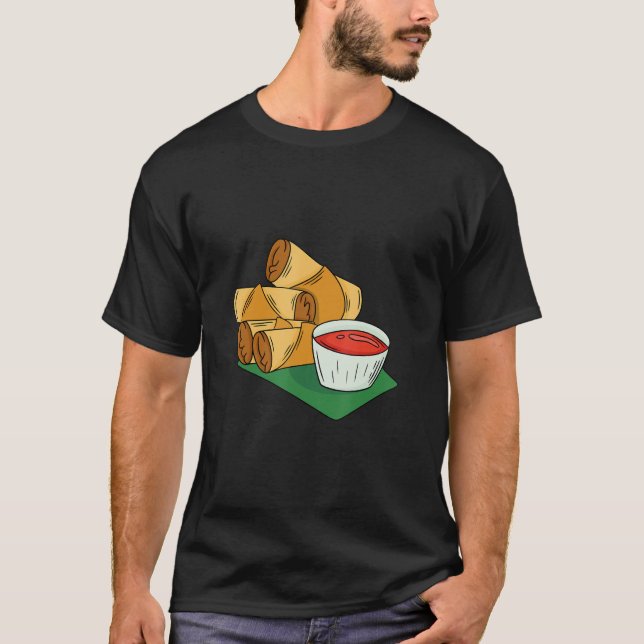 Savours the Cuteness of Lumpia Filipino Delight T-Shirt (Front)