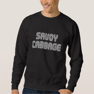 Savoy Cabbage Food Retro 70s 80s Sweatshirt
