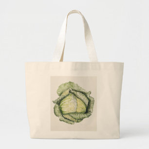 Savoy Cabbage Large Tote Bag