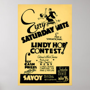 Savoy jazz poster - Lindy Hop Contest - Harlem