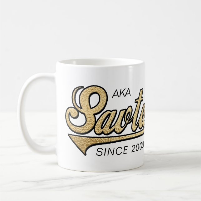 Savta/Hebrew Grandmom Mug "AKA Savta Since..." (Left)