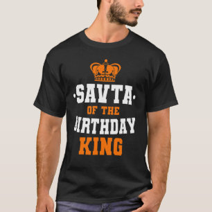 Savta Of The Birthday King Party Crown Bday Celebr T-Shirt