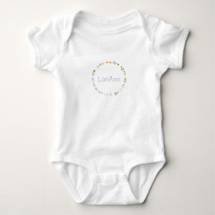 Savvy Babes Personalised Wreath Baby Bodysuit