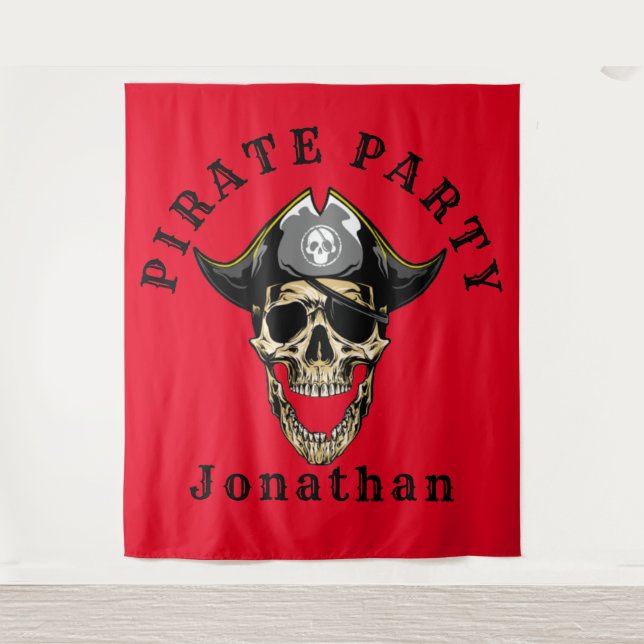 Savvy  Pirate Skull Ghost  Tapestry (Front)