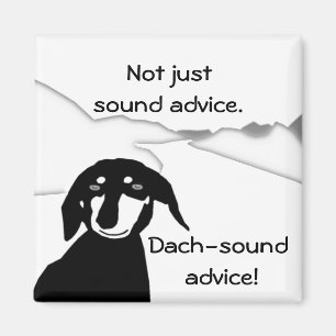 Savvy Sausage Wisdom - Dach-sound Fridge Magnet