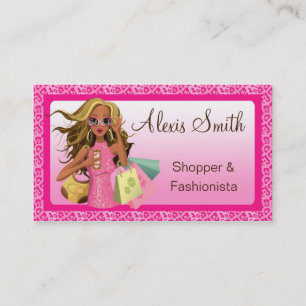 Savvy Shopper Pink Std. Business Card