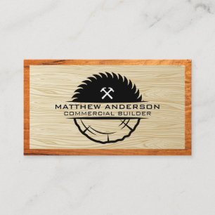 Saw and Hammers   Wood Business Card