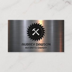 Saw and Tools   Metallic Business Card
