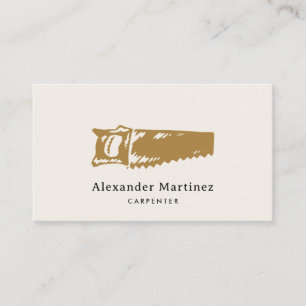 Saw Carpenter Woodworker Lumberjack Handyman Business Card