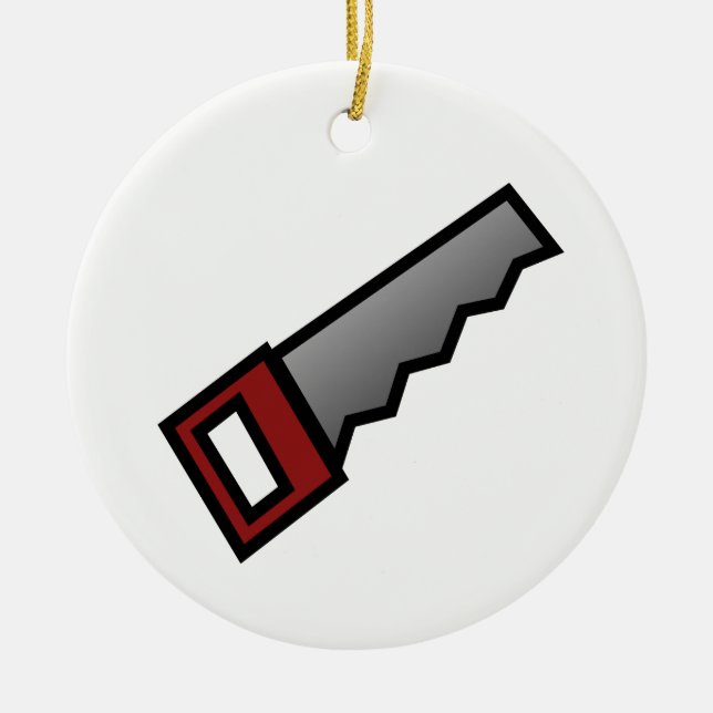 Saw Ceramic Tree Decoration (Front)