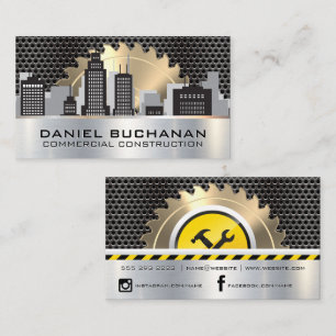 Saw   Metallic Grill   City Skyline Business Card