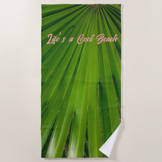 Saw Palmetto Fan Beach Towel (Front)