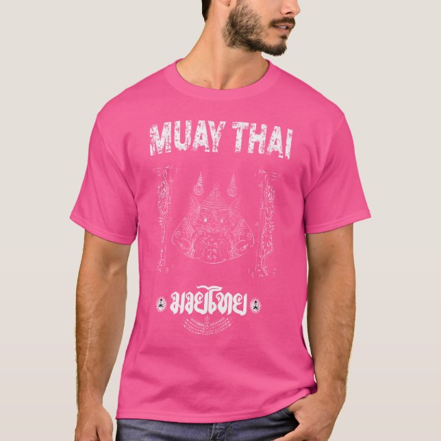 Sawadee Thai Traditional Sak Yant Thai Twin Tiger  T-Shirt (Front)
