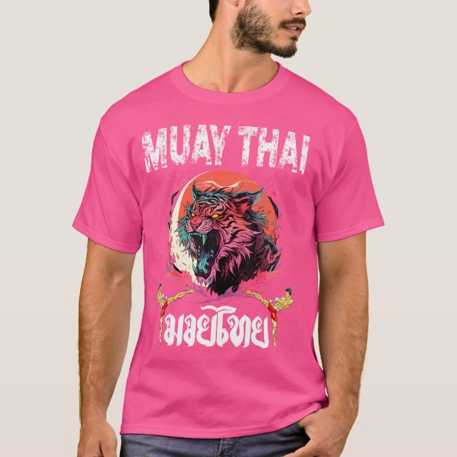 Sawadee Thai Traditional Sak Yant Thai Twin Tiger  T-Shirt (Front)