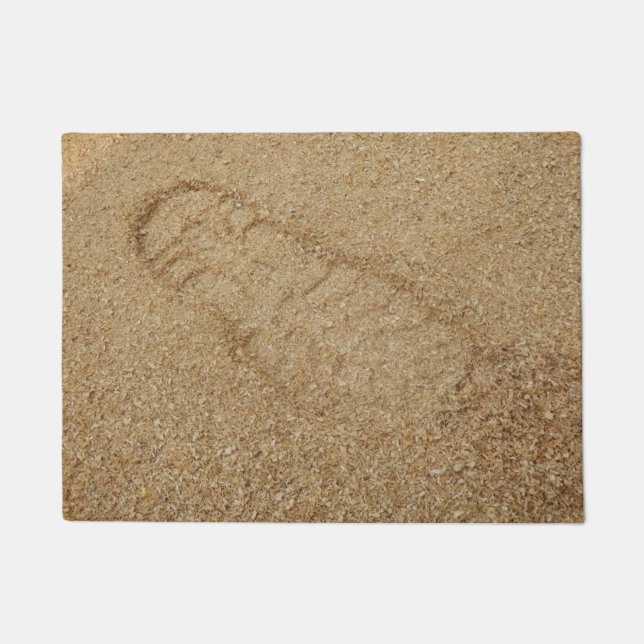 Sawdust Boot Print Door Mat (Front)