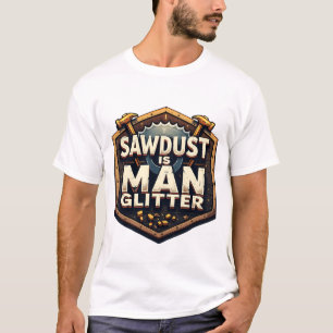 Sawdust Is Man Glitter Funny Woodworking Carpenter T-Shirt