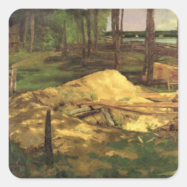 Sawdust Pit, 1876 Square Sticker (Front)