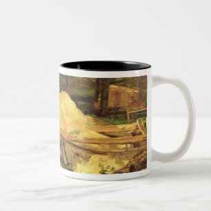 Sawdust Pit, 1876 Two-Tone Coffee Mug