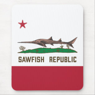 Sawfish Republic Ray Flag Carpenter Shark Mouse Mat