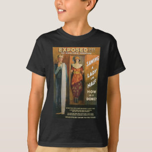 Sawing A Lady In Half ~ Magician Vintage Magic Act T-Shirt