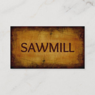 Sawmill Antique Wood Business Card