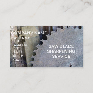 Sawmill Blade Sharpening  Business Card